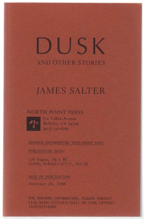 Item #101807 Dusk and Other Stories. James SALTER