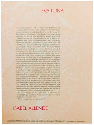 Item #102569 Eva Luna. Isabel ALLENDE