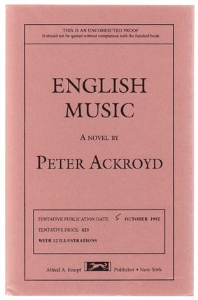 Item #102792 English Music. Peter ACKROYD