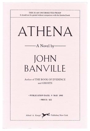 Item #104173 Athena (Uncorrected Proof). John BANVILLE