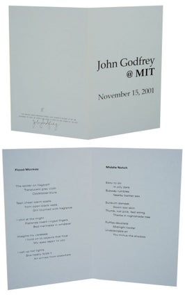 Item #107067 Flood Monkey & Middle Notch (Signed Broadside First Edition). John GODFREY