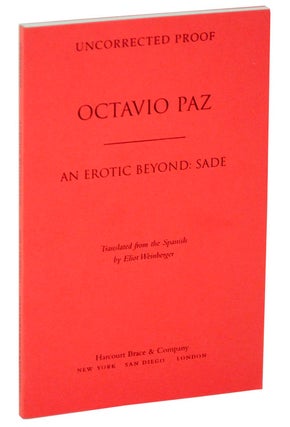 Item #107358 An Erotic Beyond Sade (Uncorrected Proof). Octavio PAZ