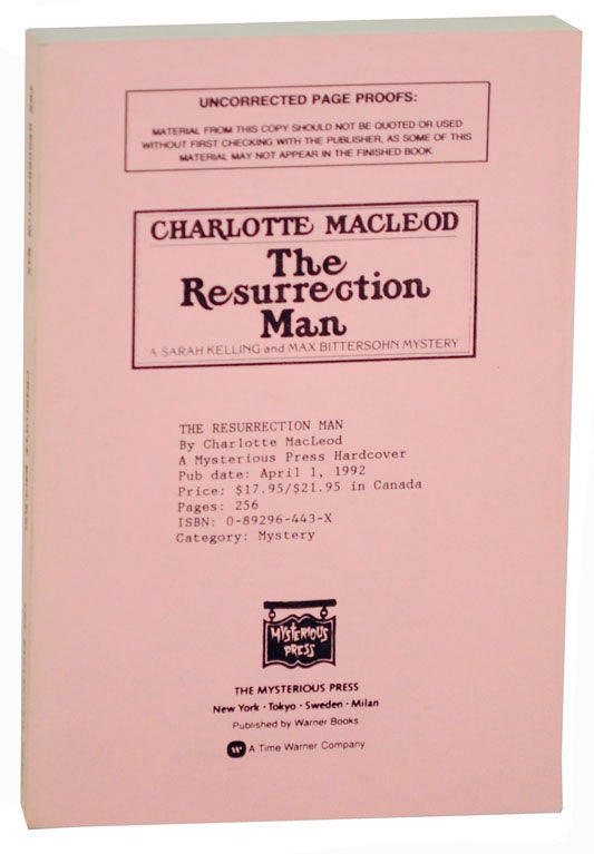 Item #109693 The Resurrection Man (Uncorrected Proof). Charlotte MacLEOD.