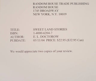Sweet Land Stories (Review Copy)