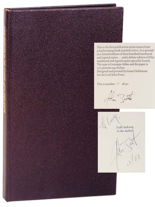 Item #114898 Todd Andrews to The Author: A Letter From Letters (Signed Limited Edition)....