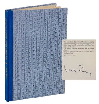Item #115576 Questions They Never Asked Me (Signed Limited Edition). Walker PERCY