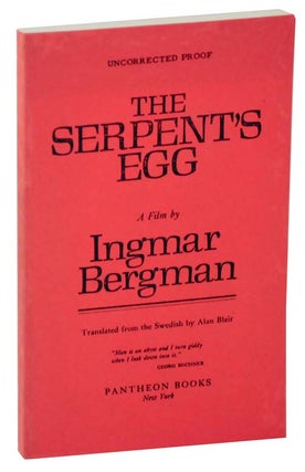 Item #115725 The Serpent's Egg (Uncorrected Proof). Ingmar BERGMAN