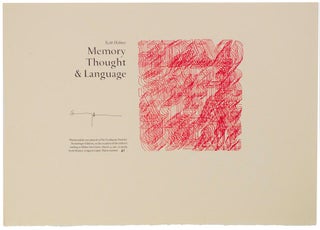 Item #116471 Memory Thought & Language (Signed Broadside). Scott HELMES