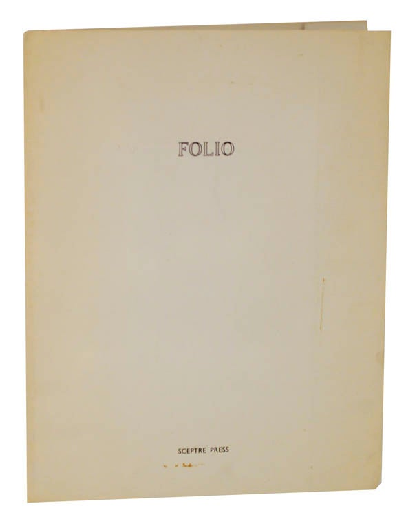 Item #116611 Folio (Broadsides). Elizabeth JENNINGS, Peter Redgrove, Peter Finch, Laurence Lerner, Gavin Ewart.