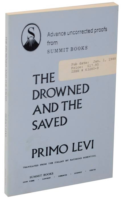 Item #120275 The Drowned and The Saved (Uncorrected Proof). Primo LEVI.