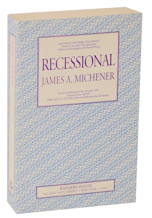 Item #121660 Recessional (Uncorrected Proof). James A. MICHENER.