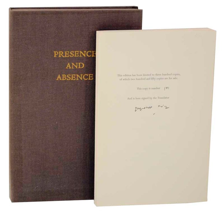 Item #121759 Presence and Absence: Versions From The Bible (Signed Limited Edition). Reynolds PRICE.