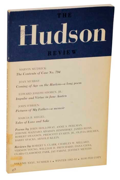 Item #121866 The Hudson Review Volume XXXV Number 4 Winter 1982-83. Paula DEITZ, Frederick Morgan, - Seamus Heaney.