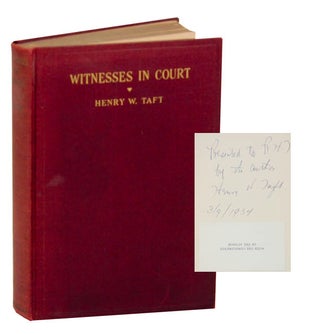 Item #123687 Witnesses in Court: With Some Criticisms of Court Procedure (Signed First...