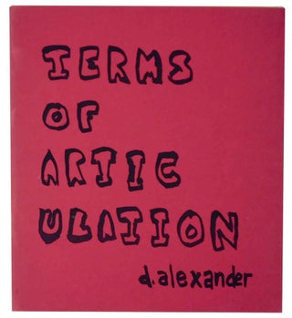 Item #127279 Terms of Articulation. D. ALEXANDER