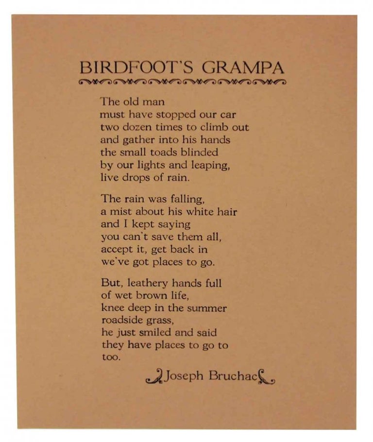Item #127351 Birdfoot's Grampa. Joseph BRUCHAC.