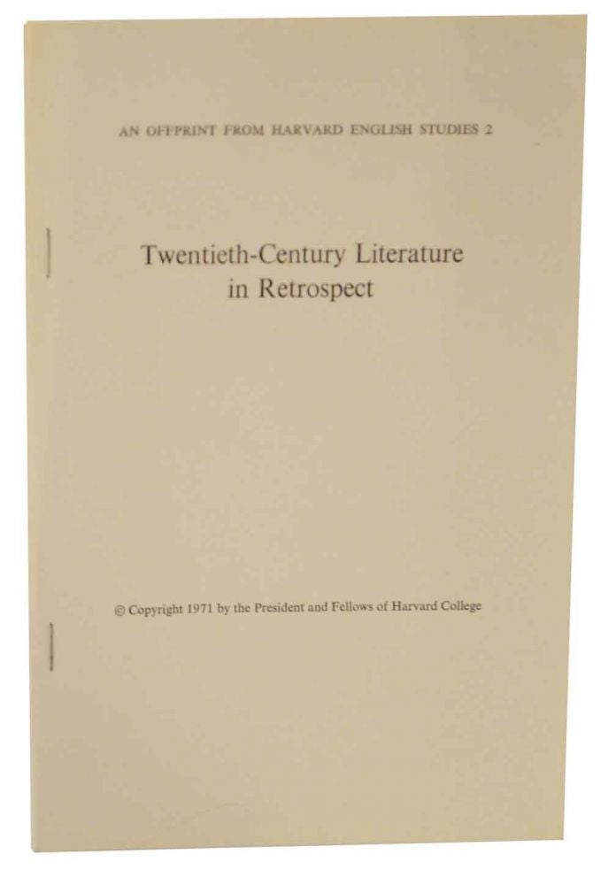 Item #127496 Twentieth-Century Literature in Retrospect - Twentieth-Century Donne. Josephine MILES.