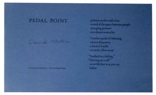 Item #128229 Pedal Point (Signed Broadside). David GITIN