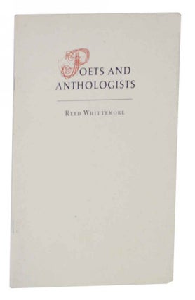 Item #128282 Poets and Anthologists: A Look at the Current Poet-packaging Process. Reed...