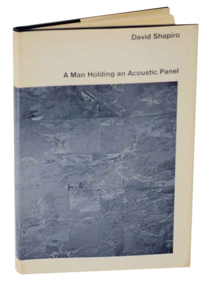 Item #128344 A Man Holding an Acoustic Panel. David SHAPIRO.