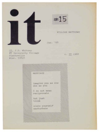 Item #128852 IT #15. William MATTHEWS