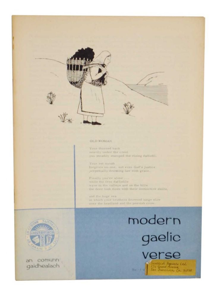 Item #129894 Modern Gaelic Verse. Iain Crichton SMITH.
