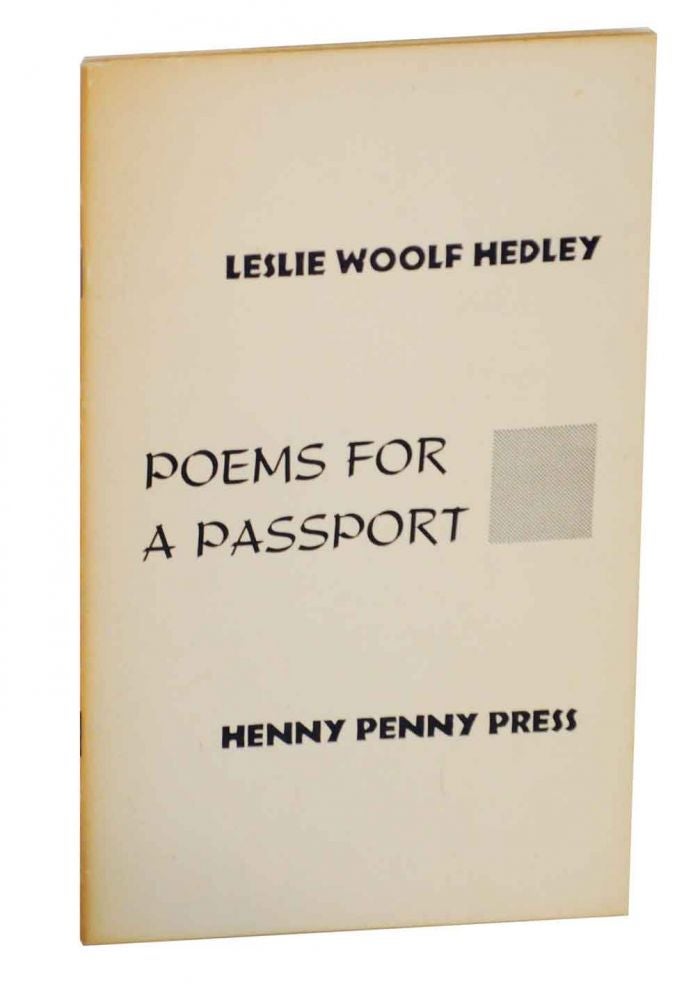 Item #130446 Poems for a Passport. Leslie Woolf HEDLEY.