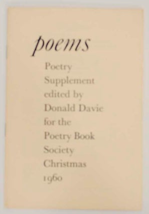 Item #130705 Poems: Poetry Supplement. Donald DAVIE, William Stafford Padraic Fallon, Thomas...