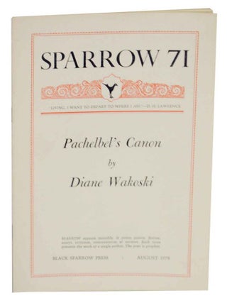 Item #130765 Pachelbel's Canyon. Diane WAKOSKI