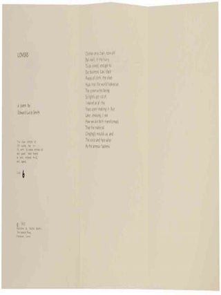 Item #130998 Lovers. Edward LUCIE-SMITH