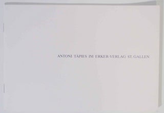 Item #132068 Antoni Tapies: Bucher Bibliophile Bucher Mappenwerke. Antoni TAPIES
