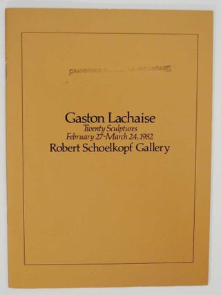 Item #133526 Gaston Lachaise: Twenty Sculptures. Gaston LACHAISE