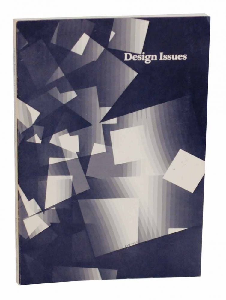 Item #133915 Design Issues Fall 1985. Victor MARGOLIN.