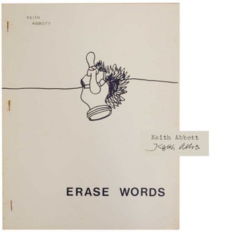 Item #134193 Erase Words (Signed First Edition). Keith ABBOTT