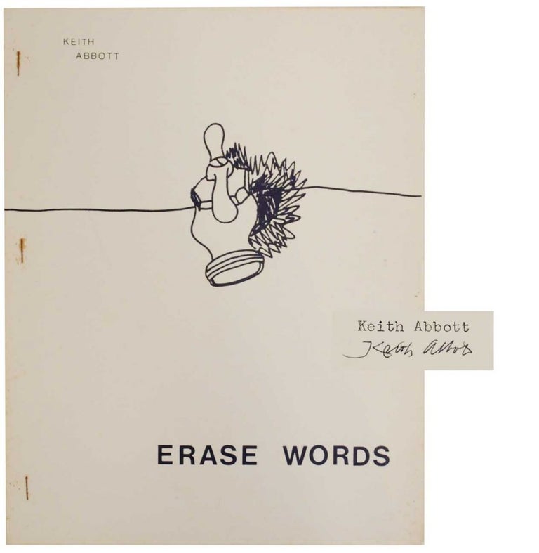 Item #134193 Erase Words (Signed First Edition). Keith ABBOTT.