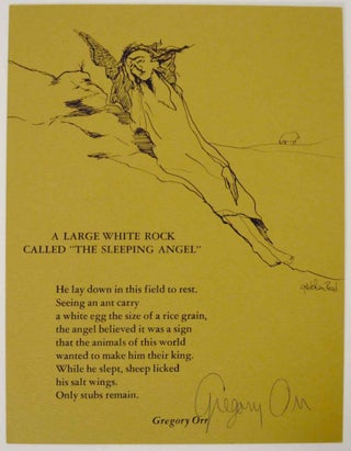 Item #134694 A Large White Rock Called "The Sleeping Angel" (Signed Broadside). Gregory ORR