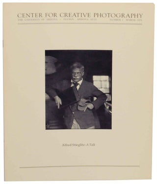 Item #137984 Alfred Stieglitz: A Talk. Alfred STIEGLITZ