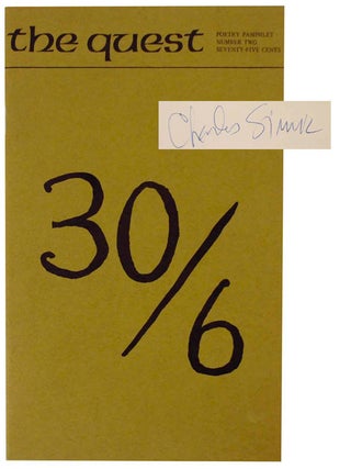 Item #138132 The Quest: Poetry Pamphlet Number Two (Signed). Russell BANKS, William...