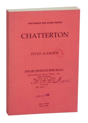 Item #138264 Chatterton. Peter ACKROYD