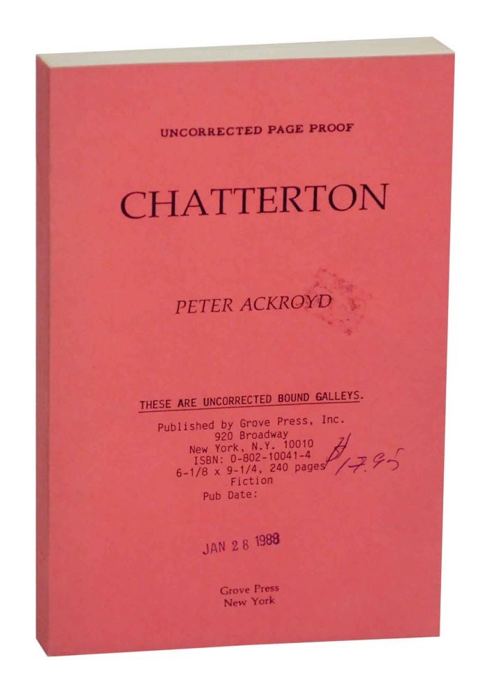 Item #138264 Chatterton. Peter ACKROYD.