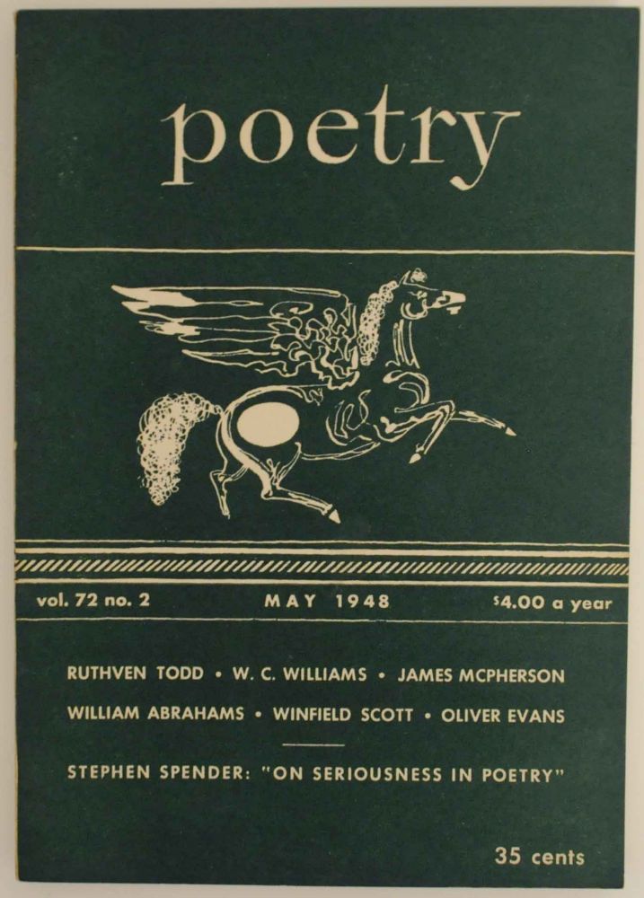 Item #138530 Poetry Magazine Vol. 72 no. 2 May 1948. William Carlos WILLIAMS, Stephen Spender, James McPherson.