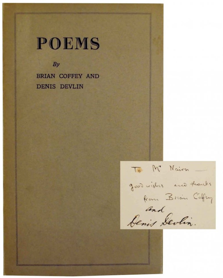Item #138581 Poems (Signed First Edition). Brian COFFEY, Denis Devlin.