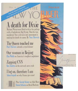Item #138945 The Queen's Touch in The New Yorker May 18, 1996 (Signed). Paul THEROUX