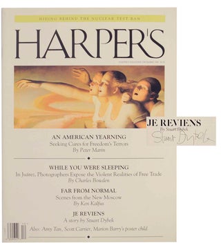 Item #138946 Je Reviens in Harper's Magazine - December 1996 (Signed). Stuart DYBEK