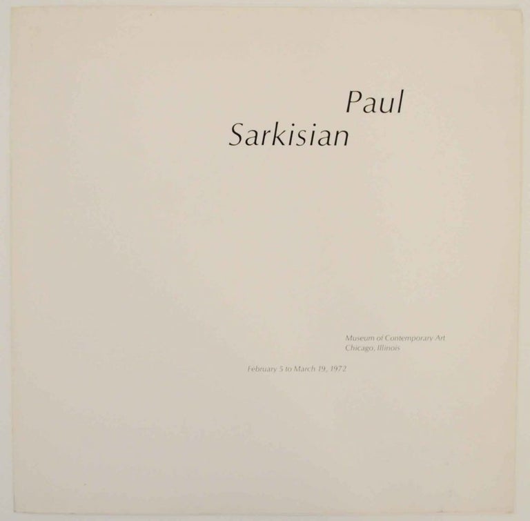 Item #139445 Paul Sarkisian. Paul SARKISIAN, Franz Schulze.