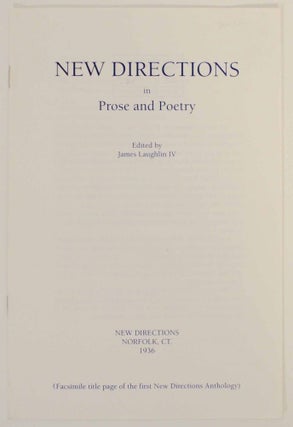 Item #140400 New Directions in Prose and Poetry. James IV LAUGHLIN