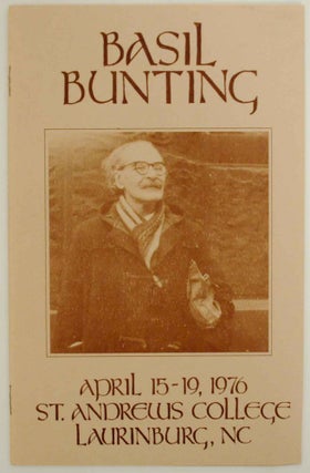 Item #140653 Basil Bunting April 15-19, 1976. Basil BUNTING, Jonathan Williams