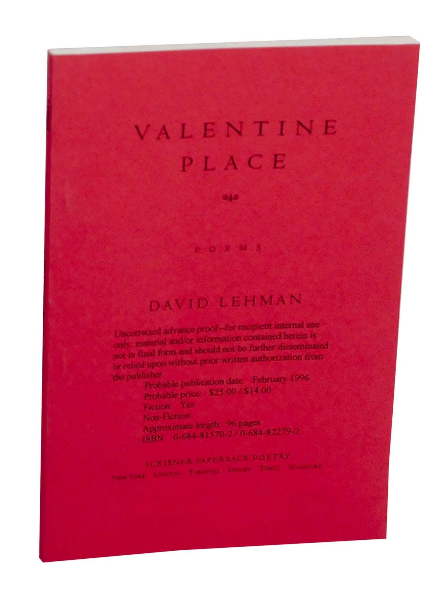 David　Place　Valentine　LEHMAN