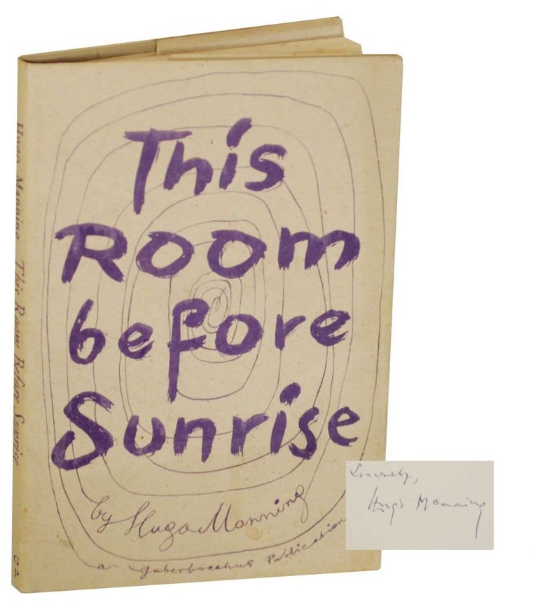 Item #141208 This Room Before Sunrise (Signed First Edition). Hugo MANNING.