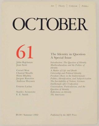 Item #141456 October 61 - Summer 1992 -The Identity in Question: A Special Issue. Martha...